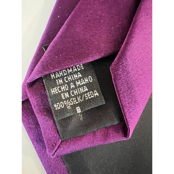 Van Heusen 100% Silk Men's Neck Tie Vibrant Purple JL - Picture 6 of 9
